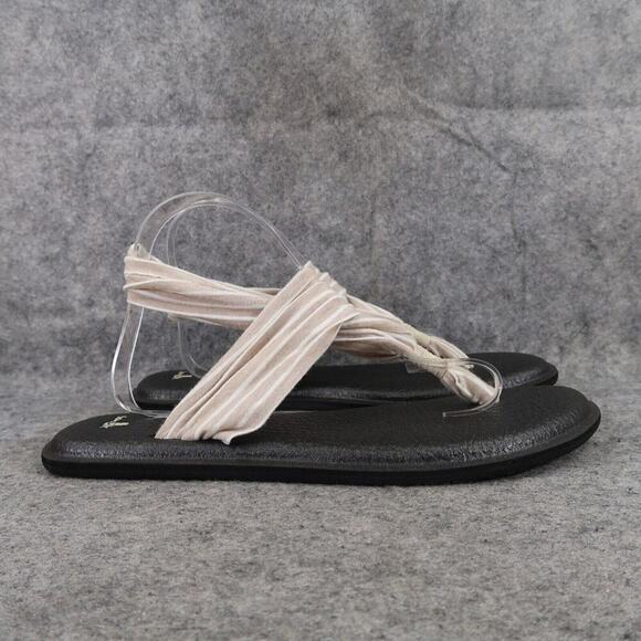 Sanuk Shoes Womens 11 Sandals Yoga Sling Casual Comfort Fashion Active Striped - Picture 2 of 10